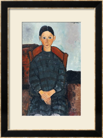 A Young Girl With A Black Apron, 1918 by Amedeo Modigliani Pricing Limited Edition Print image