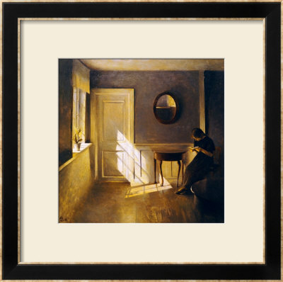 A Girl Reading In An Interior by Peter Ilsted Pricing Limited Edition Print image