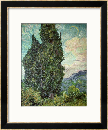 Cypresses, 1889 by Vincent Van Gogh Pricing Limited Edition Print image