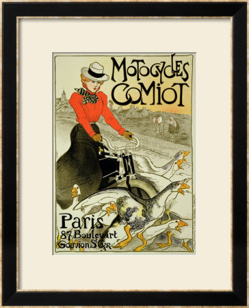 Reproduction Of A Poster Advertising Comiot Motorcycles, 1899 by Theophile Alexandre Steinlen Pricing Limited Edition Print image