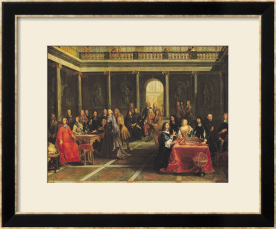 Queen Christina Of Sweden (1626-89) And Her Court by Pierre-Louis The Younger Dumesnil Pricing Limited Edition Print image