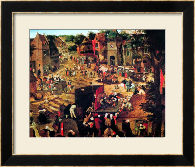 Kermesse With Theatre And Procession by Pieter Brueghel The Younger Pricing Limited Edition Print image