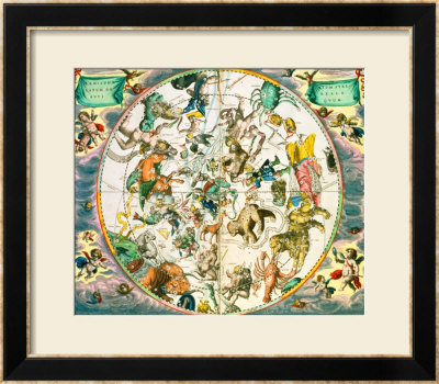 Celestial Planisphere Showing The Signs Of The Zodiac by Andreas Cellarius Pricing Limited Edition Print image