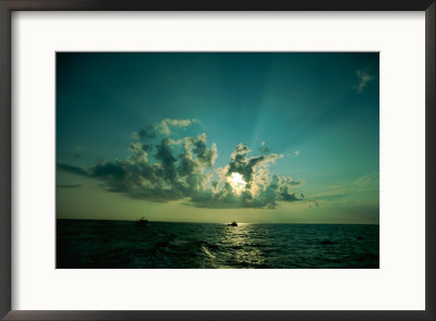 Fishing Boats Under The Cloud-Camouflaged Sun by James P. Blair Pricing Limited Edition Print image