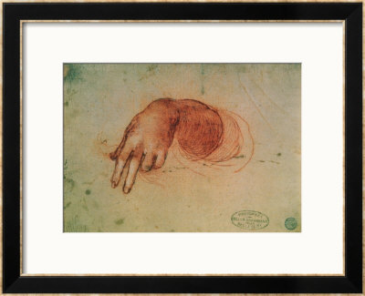 Study Of A Hand by Leonardo Da Vinci Pricing Limited Edition Print image