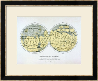Assembled Map Of The Planet Mars, From Observations Made During Six Oppositions In 1877-88 by Giovanni Schiaparelli Pricing Limited Edition Print image