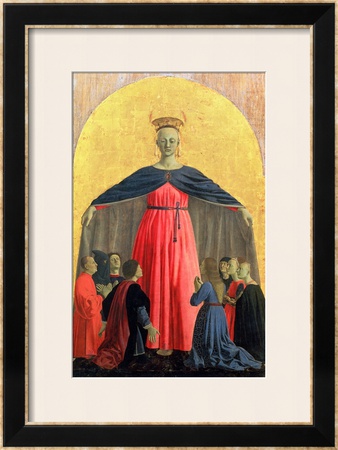 The Madonna Of Mercy, Central Panel From The Misericordia Altarpiece, 1445 (Detail) by Piero Della Francesca Pricing Limited Edition Print image