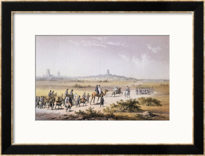 Entrance Of Heinrich Barth's (1821-65) Caravan Into Timbuktu In 1853 by Johann Martin Bernatz Pricing Limited Edition Print image