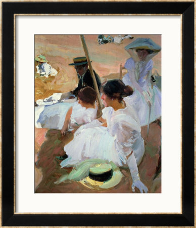 Under The Parasol, Zarauz, 1910 by Joaquin Sorolla Y Bastida Pricing Limited Edition Print image