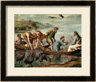 The Miraculous Draught Of Fishes (Sketch For The Sistine Chapel) (Pre-Restoration) by Raphael Pricing Limited Edition Print image
