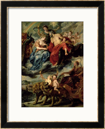 The Medici Cycle: The Meeting Of The King And Marie De Medici At Lyons, 9Th November 1600, C. 1622 by Peter Paul Rubens Pricing Limited Edition Print image