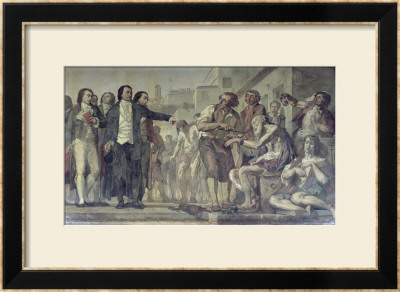 Philippe Pinel Releasing Lunatics From Their Chains At The Bicetre Asylum In Paris In 1793 by Charles Louis Lucien Muller Pricing Limited Edition Print image
