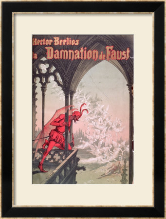 Front Cover For The Score Of The Damnation Of Faust By Hector Berlioz by Georges Fraipont Pricing Limited Edition Print image