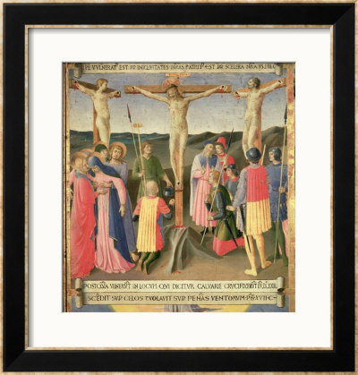 Christ On The Cross Between The Two Thieves by Fra Angelico Pricing Limited Edition Print image