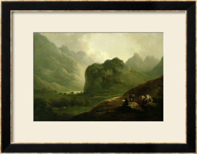 A Sketching Party In The Pass At Borrowdale by Julius Caesar Ibbetson Pricing Limited Edition Print image