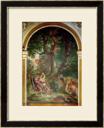 Fight Between Jacob And The Angel, 1850-61 (Mural) by Eugene Delacroix Pricing Limited Edition Print image