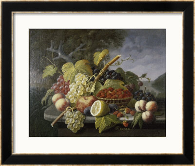 Still Life With Fruit In Landscape by Severin Roesen Pricing Limited Edition Print image