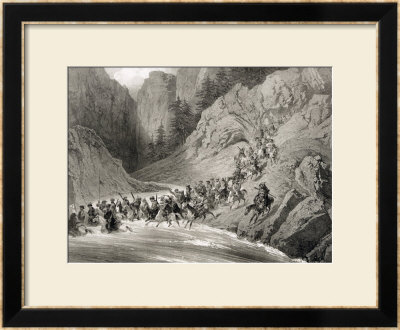 Tcherkersseians On A Raid Near The Black Sea, Plate 4 by Grigori Grigorevich Gagarin Pricing Limited Edition Print image