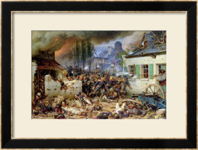 Attacking The Prussians In Plancenoit In The Battle Of Waterloo, 1863 by Adolf Northern Pricing Limited Edition Print image