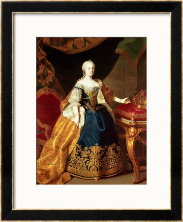 Portrait Of The Empress Maria Theresa Of Austria (1717-80) by Martin Van Meytens Pricing Limited Edition Print image