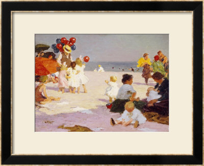On The Beach by Edward Henry Potthast Pricing Limited Edition Print image