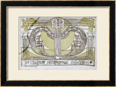 Conversazione Programme, Designed For The Glasgow Architectural Association, 1894 by Charles Rennie Mackintosh Pricing Limited Edition Print image