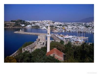 Marina From The Castle Of St. Peter, Overlooking Salmakis Bay, Bodrum, Turkey by Simon Richmond Pricing Limited Edition Print image