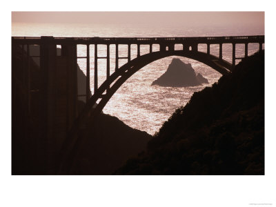 Bixby Creek Bridge, Big Sur, Near Monterey Bay, Monterey Bay, Usa by Holger Leue Pricing Limited Edition Print image