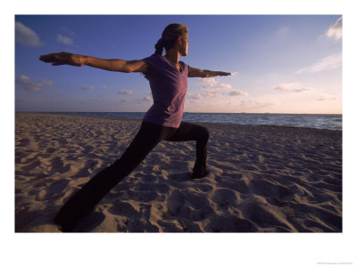 Woman Doing Yoga, Miami, Fl by Cheyenne Rouse Pricing Limited Edition Print image