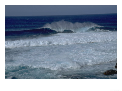 Waves Crashing Off Easter Island, Chile by Michael Brown Pricing Limited Edition Print image