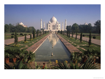 Taj Mahal & Gardens, Agra, India Uttar Pradesh by Erika Craddock Pricing Limited Edition Print image