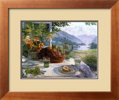 Fruit In An Olive Wood Bowl by Stephen Darbishire Pricing Limited Edition Print image