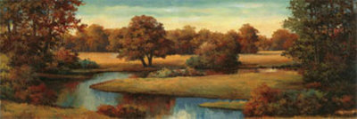 Lakeside Serenity Panel by T. C. Chiu Pricing Limited Edition Print image