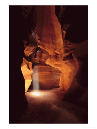 Light In Antelope Canyon, Slot Canyon, Navajo Reservation, Arizona, Usa by Jerry Ginsberg Pricing Limited Edition Print image