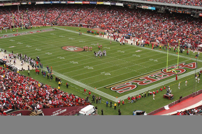 Falcons 49Ers Football: San Francisco, Ca - Candlestick Park Panorama by George Nikitin Pricing Limited Edition Print image