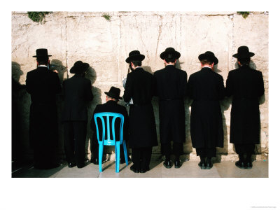 Orthodox Worshippers At Western Wall, Jerusalem, Israel by James Marshall Pricing Limited Edition Print image