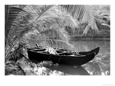 Kovalum, Kerala, India, Boat In Village by Elisa Cicinelli Pricing Limited Edition Print image