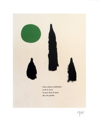 Illustrated Poems-Parler Seul by Joan Miró Pricing Limited Edition Print image