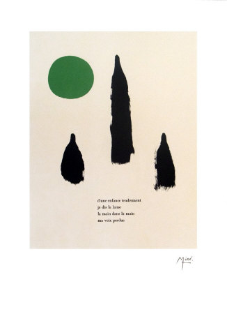 Illustrated Poems-Parler Seul by Joan Miro Pricing Limited Edition Print image
