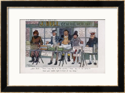 John Bull Isn't Too Keen On The Consequences Of Free Trade by Arthur Moreland Pricing Limited Edition Print image