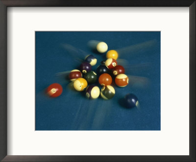 Cue Ball Hitting Pool Balls by Rick Souders Pricing Limited Edition Print image