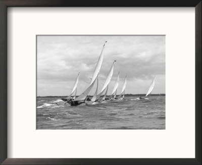 Sailboats Race Each Other Off The Coast Of England Near Cowes by W. Robert Moore Pricing Limited Edition Print image