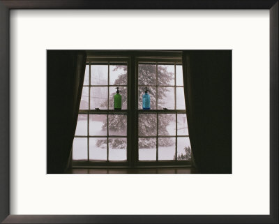 View Through A Window Looking Out At The Snow by Stephen St. John Pricing Limited Edition Print image