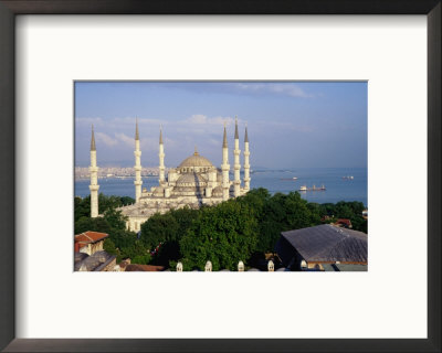 Sultan Ahmet Camii (Blue Mosque) And The Bosphorus Strait, Istanbul, Istanbul, Turkey by Diana Mayfield Pricing Limited Edition Print image