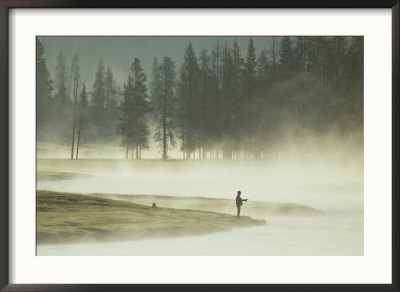 Fishermen In The Morning Mist On The Madison River by Raymond Gehman Pricing Limited Edition Print image