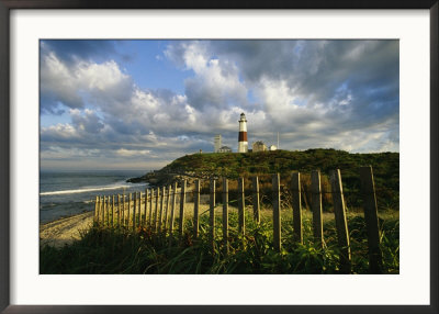 Lighthouse At Montauk With Dramatic Sky by Skip Brown Pricing Limited Edition Print image