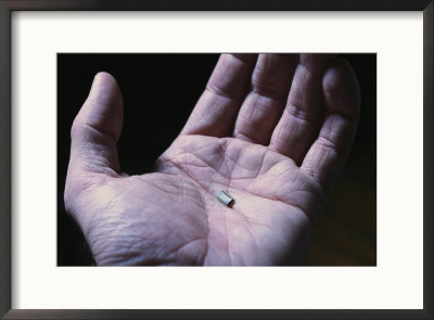A Computer Chip In The Palm Of A Hand by Taylor S. Kennedy Pricing Limited Edition Print image