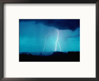 Lightning Over Great Basin Desert, Four Corners Monument Navajo Tribal Park, Utah, Usa by Karl Lehmann Pricing Limited Edition Print image