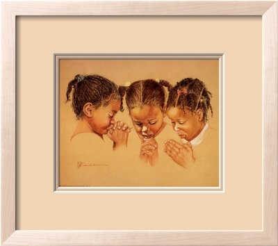 Three Girls Praying by Pam Mccabe Pricing Limited Edition Print image