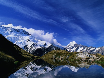 Mount Cook Under Blue Sky by Pat O'hara Pricing Limited Edition Print image